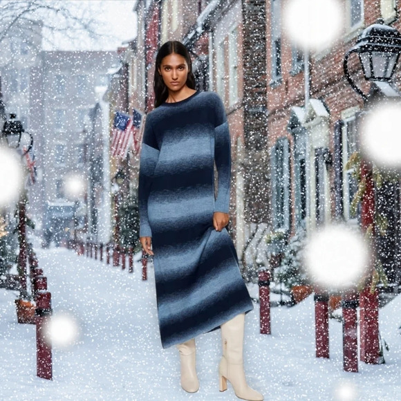 Mango  [4] Exclusive Striped Jersey Dress - Picture 2 of 7